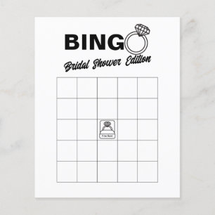 Minimalistisches Brautparty Bingo Game Flyer