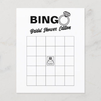 Minimalistisches Brautparty Bingo Game Flyer
