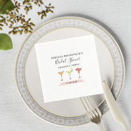 Minimalistisches Brautparty Cocktail Beach Party Serviette