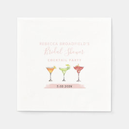 Minimalistisches Brautparty Cocktail Party Serviette