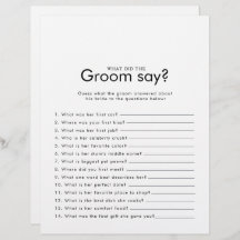 Minimalistisches Brautparty Was hat der Groom gesa