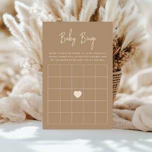 Minimalistisches Brawn Gender Reveal Bingo Game