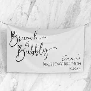 Minimalistisches Brunch-Party mit Birthday Brunch Banner