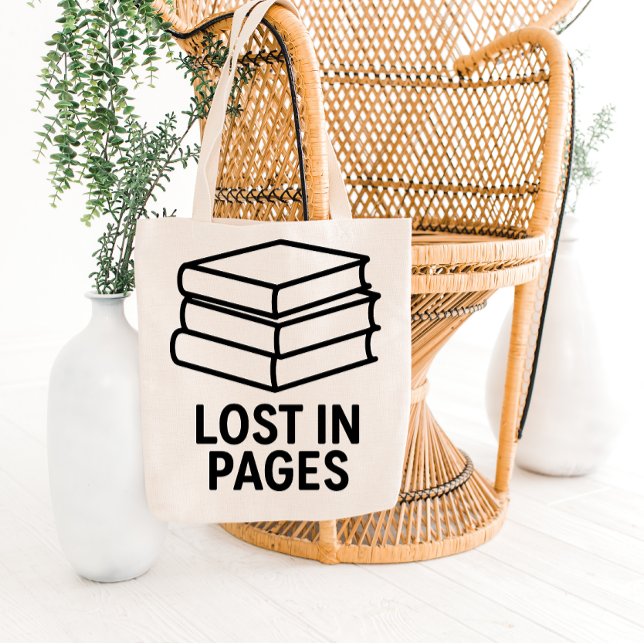 Minimalistisches Buchstapel-Taschen-Design Tragetasche (Von Creator hochgeladen)