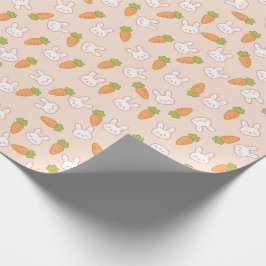 Minimalistisches Bunny und Karrot Geschenkpapier