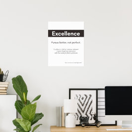Minimalistisches Büro-Wanddekor mit Exzellenz-Zita Poster