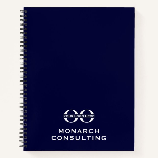 Minimalistisches Business-Notebook mit Logo Notizbuch (Vorderseite)