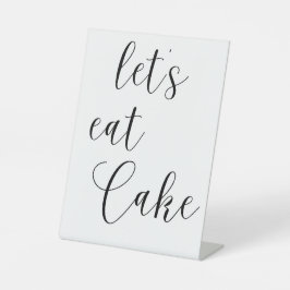 Minimalistisches Cake Sign Sockelschild