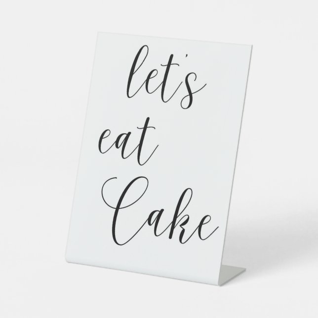Minimalistisches Cake Sign Sockelschild (Vorderseite)