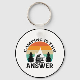 Minimalistisches "Camping ist der Schlüsselanhänge Schlüsselanhänger