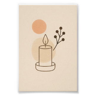 Minimalistisches Candle Poster