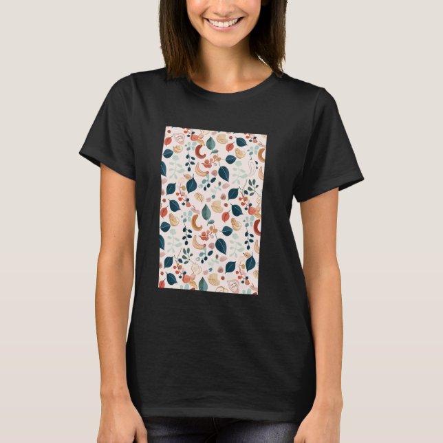 Minimalistisches Cashew-Muster T-Shirt (Vorderseite)