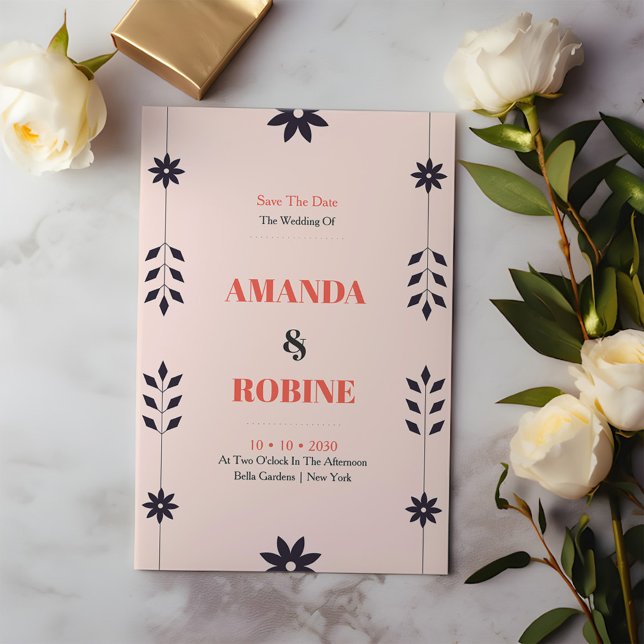 Minimalistisches Chic-Ästhetik-Elegant Save The Date (Von Creator hochgeladen)