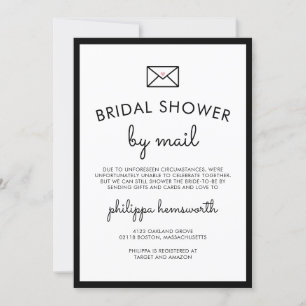 Minimalistisches Chic-Brautparty per Mail Einladung