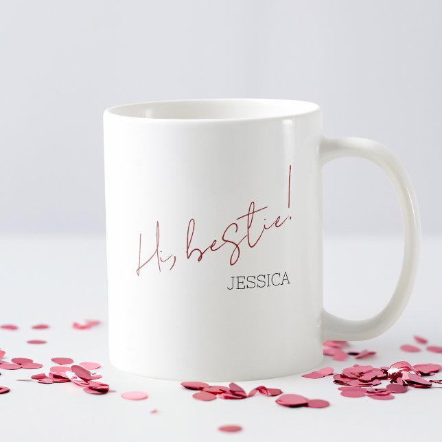 Minimalistisches Chic-Skript für den einfachen Gal Kaffeetasse (Simple Galentine's Day Minimalist Chic Script Coffee Mug)