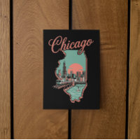 Minimalistisches Chicago Illinois Stadtlogo