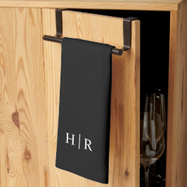 Minimalistisches Classic-Eleganmonogramm Geschirrtuch
