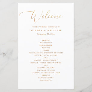 Minimalistisches Classic Gold Script-Zeremonie-Pro