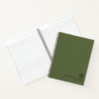 Minimalistisches Classic Monogram Checkliste-Noteb
