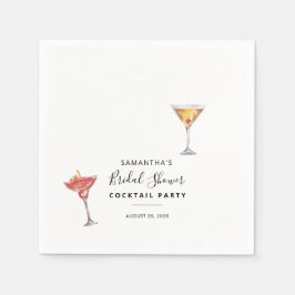 Minimalistisches Cocktail Party Brautparty Papier Serviette