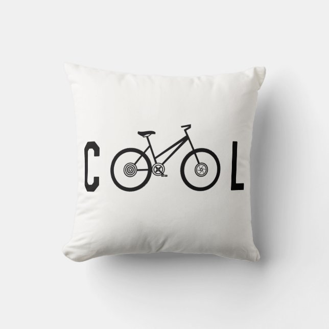 Minimalistisches Cooles Fahrrad-Geschenk Kissen (Vorderseite)