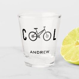 Minimalistisches Cooles Fahrrad-Geschenk Schnapsglas