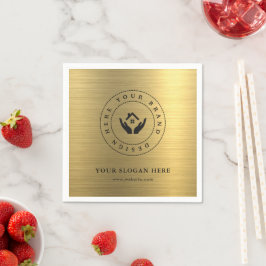 Minimalistisches Corporate Branding Designpapier N Serviette