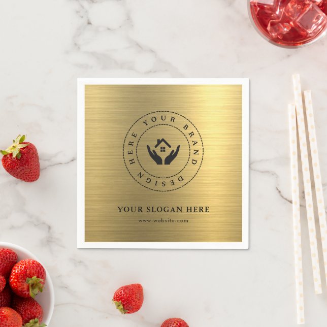 Minimalistisches Corporate Branding Designpapier N Serviette (Beispiel)