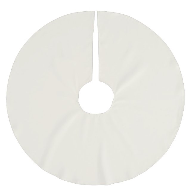 Minimalistisches, cremefarbenes schlicht elegantes polyester weihnachtsbaumdecke (Vorderseite)