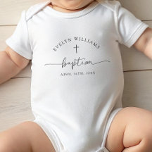 Minimalistisches Cross Personalisiert BaptisOutfit