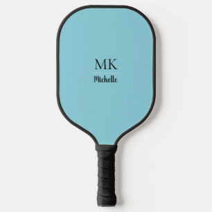 Minimalistisches Cyan-Blau-Pickleball-Schläger mit Pickleball Schläger