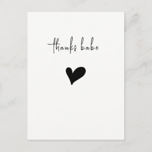 Minimalistisches Danke-Herz Postkarte