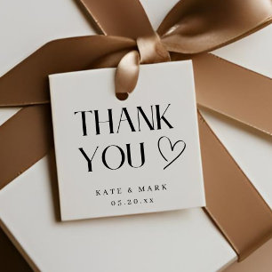 Minimalistisches Danke-Hochzeitsgeschenk Geschenkanhänger
