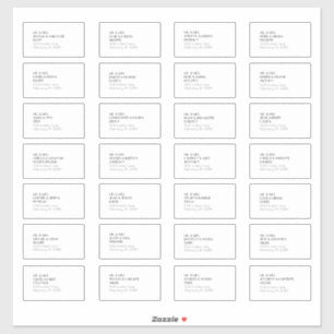 Minimalistisches Design-Deco-Gästebuch Aufkleber