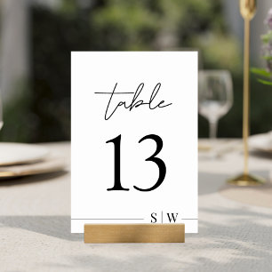 Minimalistisches Design Elegante und moderne Hoc Tischnummer