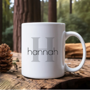 Minimalistisches Design für niedliche Monogramme Kaffeetasse