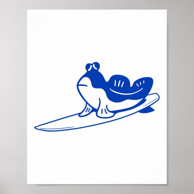 Minimalistisches Design für Surfer. Mudskipper ist Poster (Vorne)
