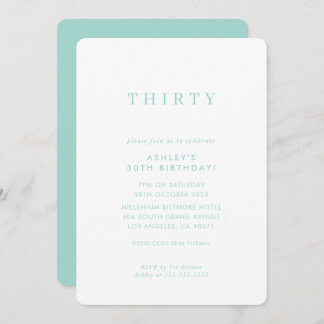 MINIMALISTISCHES Design Geburtstagsschick moderne  Einladung