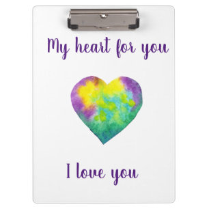 Minimalistisches Design I Liebe Klemmbrett