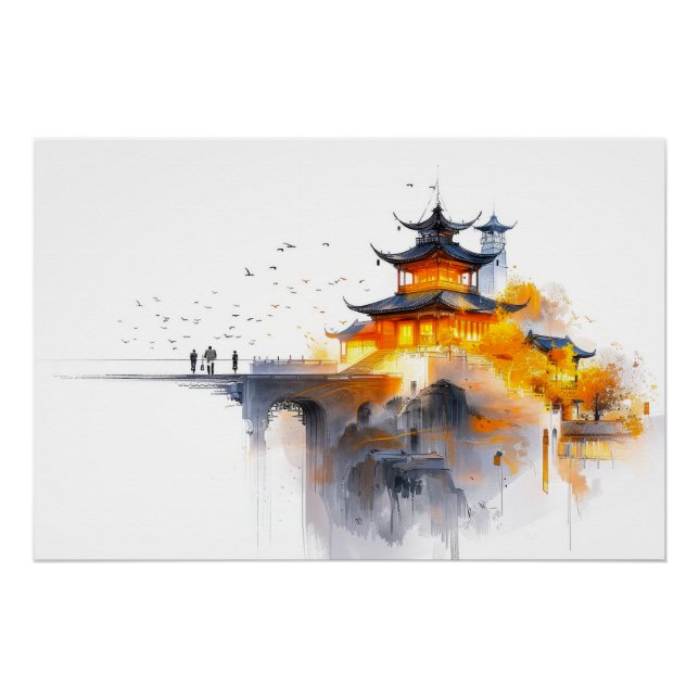 Minimalistisches Design in Japan Poster (Vorderseite)