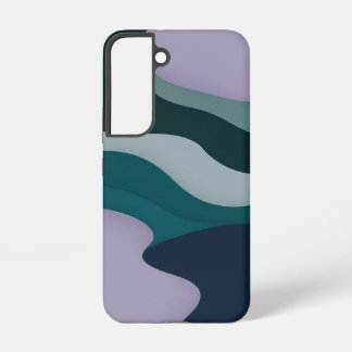 Minimalistisches Design in Lila, Türkis und Navy Samsung Galaxy Hülle