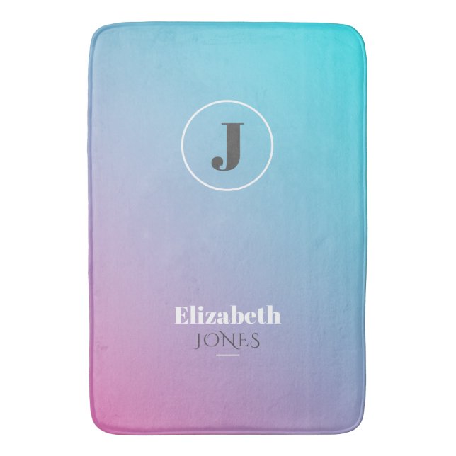 Minimalistisches Design in Pastellfarben Badematte (Vorderseite Vertikal)