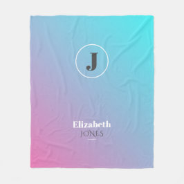 Minimalistisches Design in Pastellfarben Fleecedecke