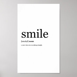 Minimalistisches Design-Lächelposter Poster