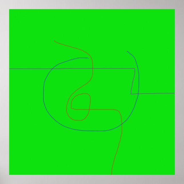 Minimalistisches Design mit Interwoven Lines Poster (Vorne)