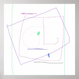 Minimalistisches Design mit lockerer Zusammensetzu Poster
