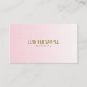 Minimalistisches Design Pink Gold Luxury Trendy Visitenkarte