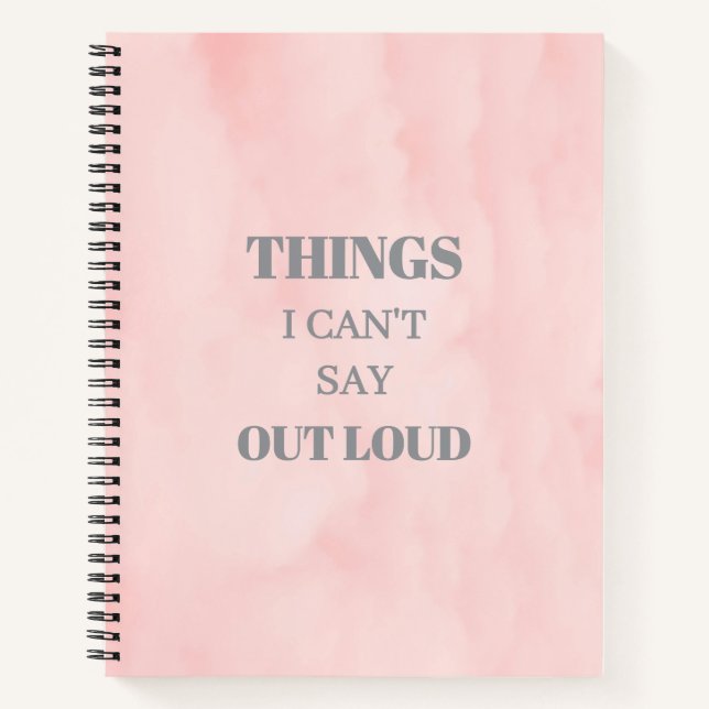 Minimalistisches Design Pink-Notebook Notizbuch (Vorderseite)