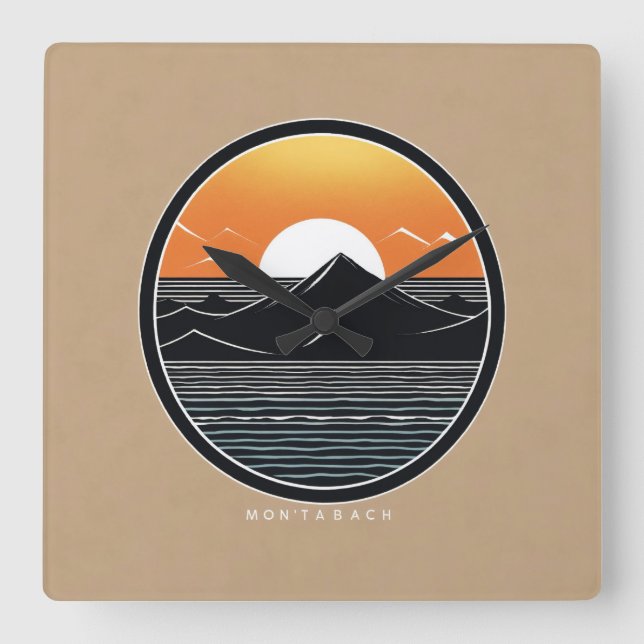Minimalistisches Design Wall Uhr (Vorderseite)
