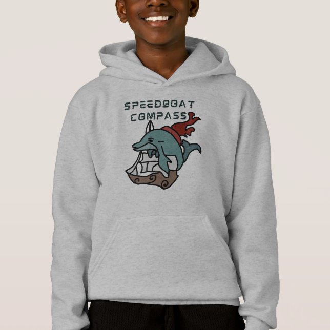 Minimalistisches Dolphin-Segeln schnell und unterh Hoodie (Vorderseite)